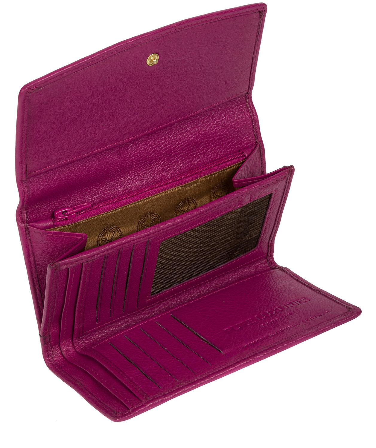 'Tulip' Orchid Leather Tri-Fold Purse image 3