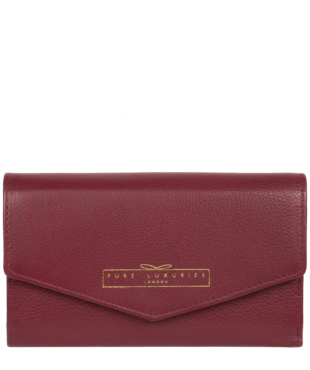'Yew' Plum Leather Tri-Fold Purse image 1