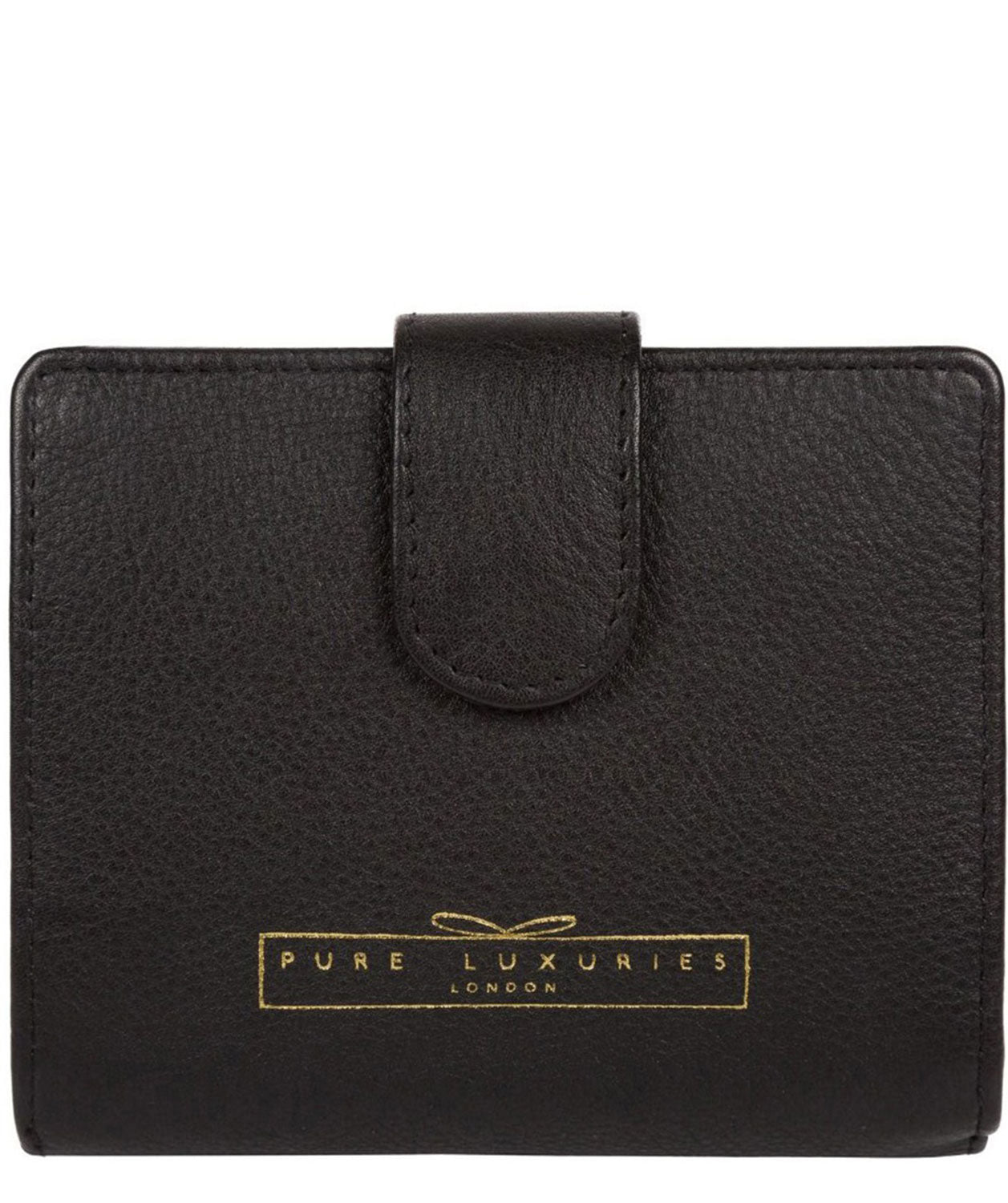 'Maple' Black Leather RFID Purse