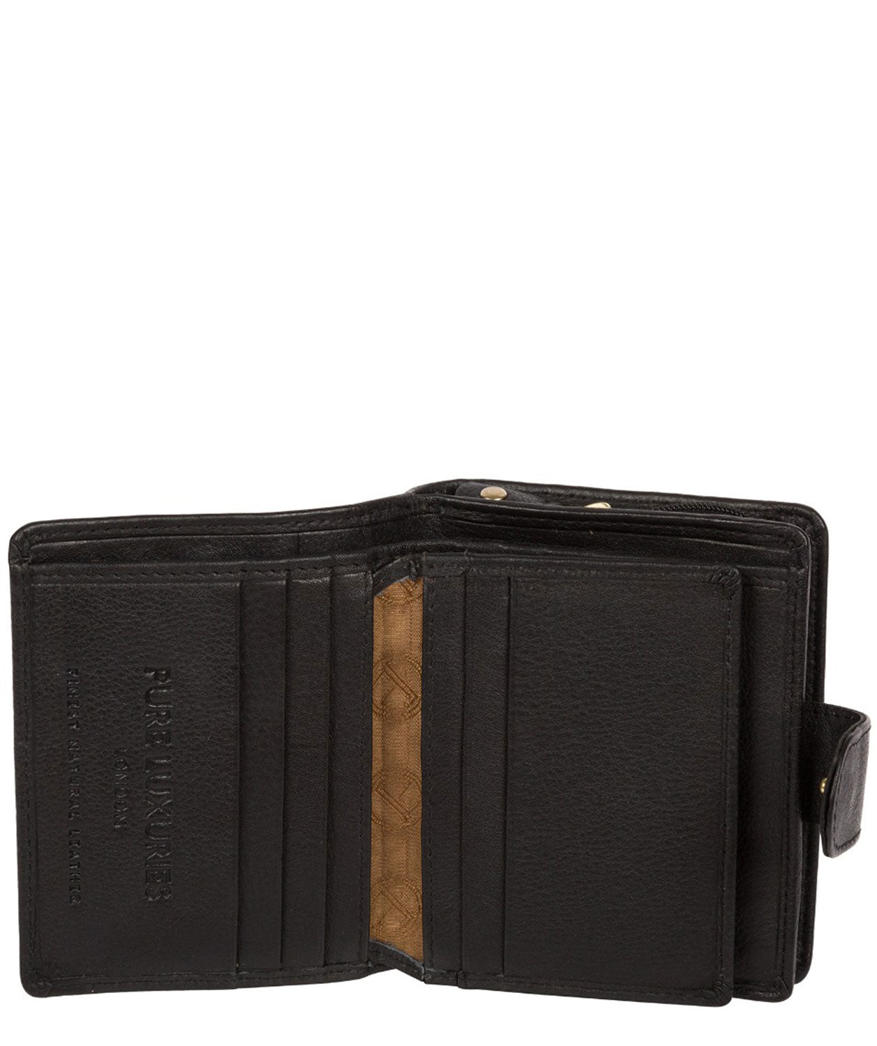 'Maple' Black Leather RFID Purse