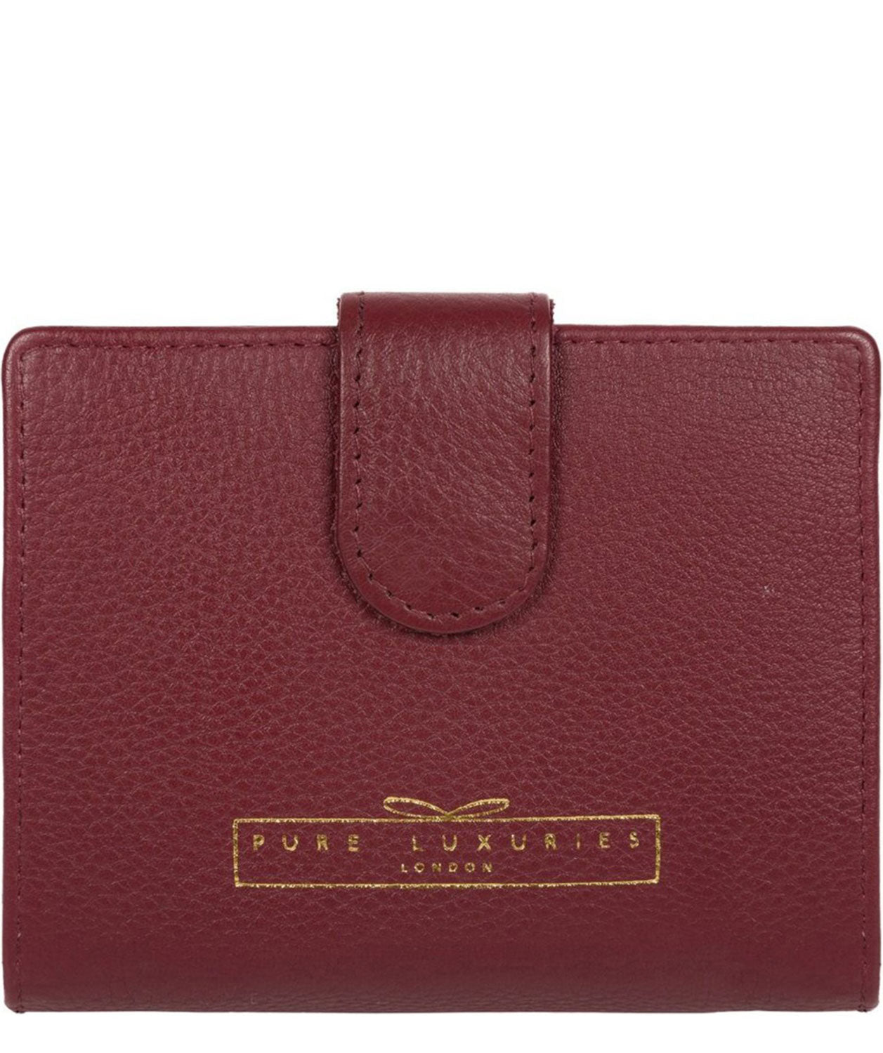 'Maple' Plum Leather RFID Purse