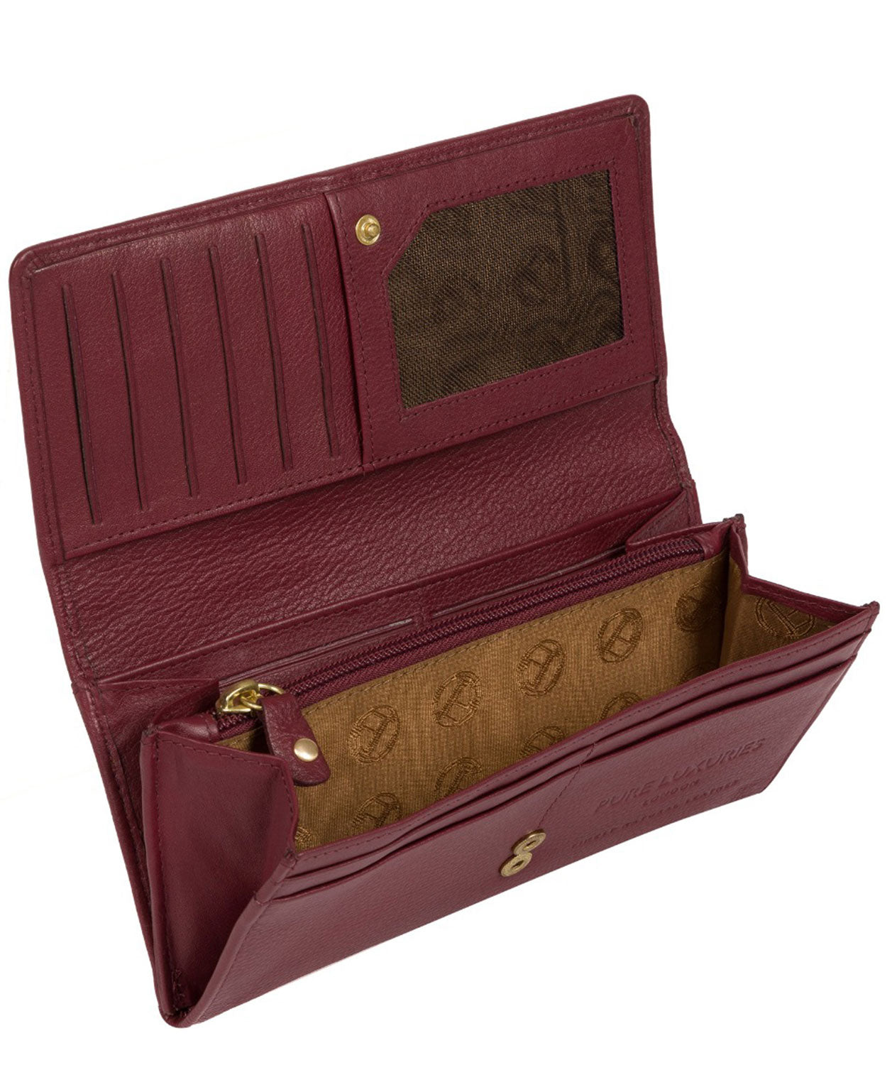 Holly' Plum Leather RFID Purse