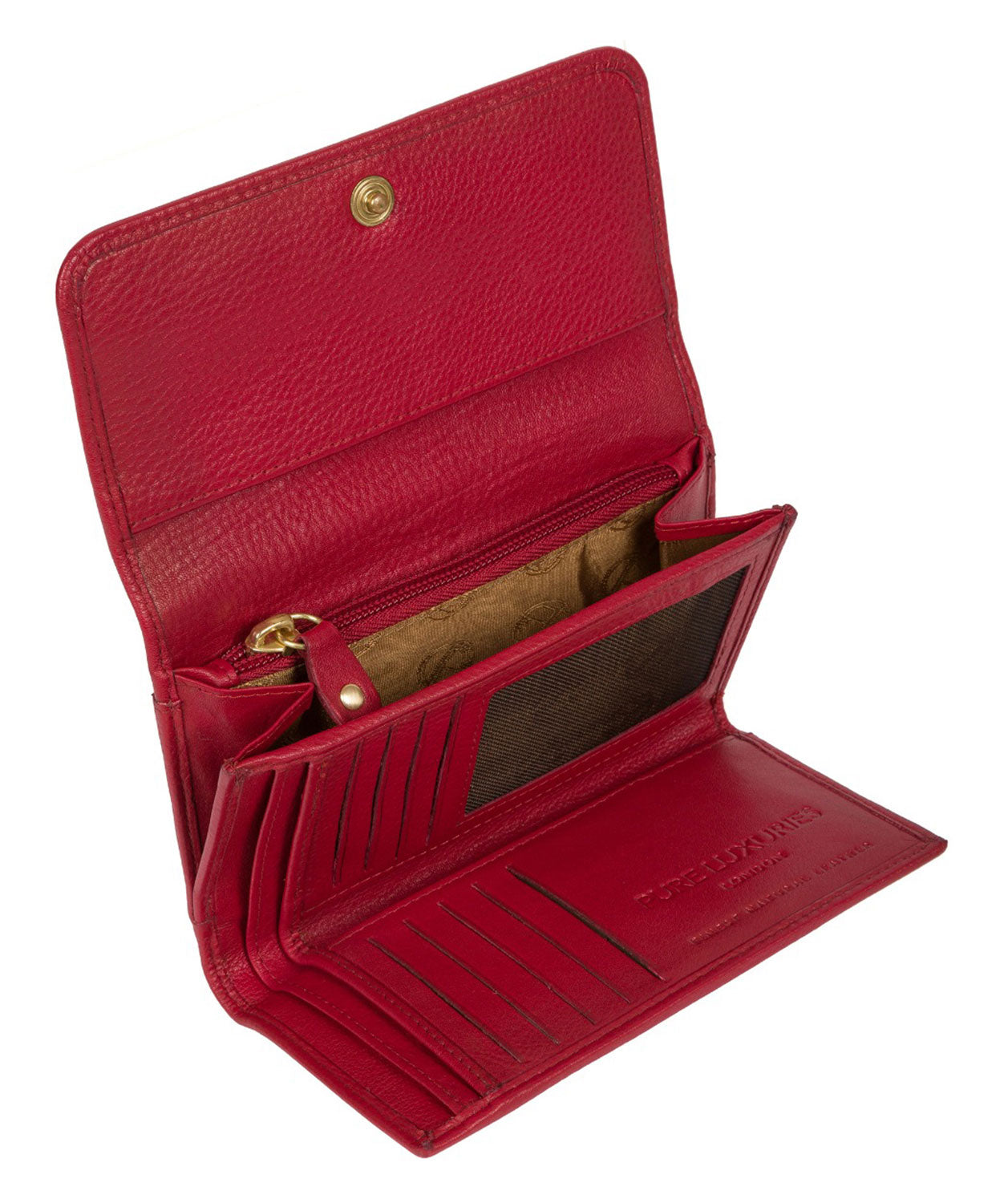 'Freesia' Garnet Leather RFID Purse