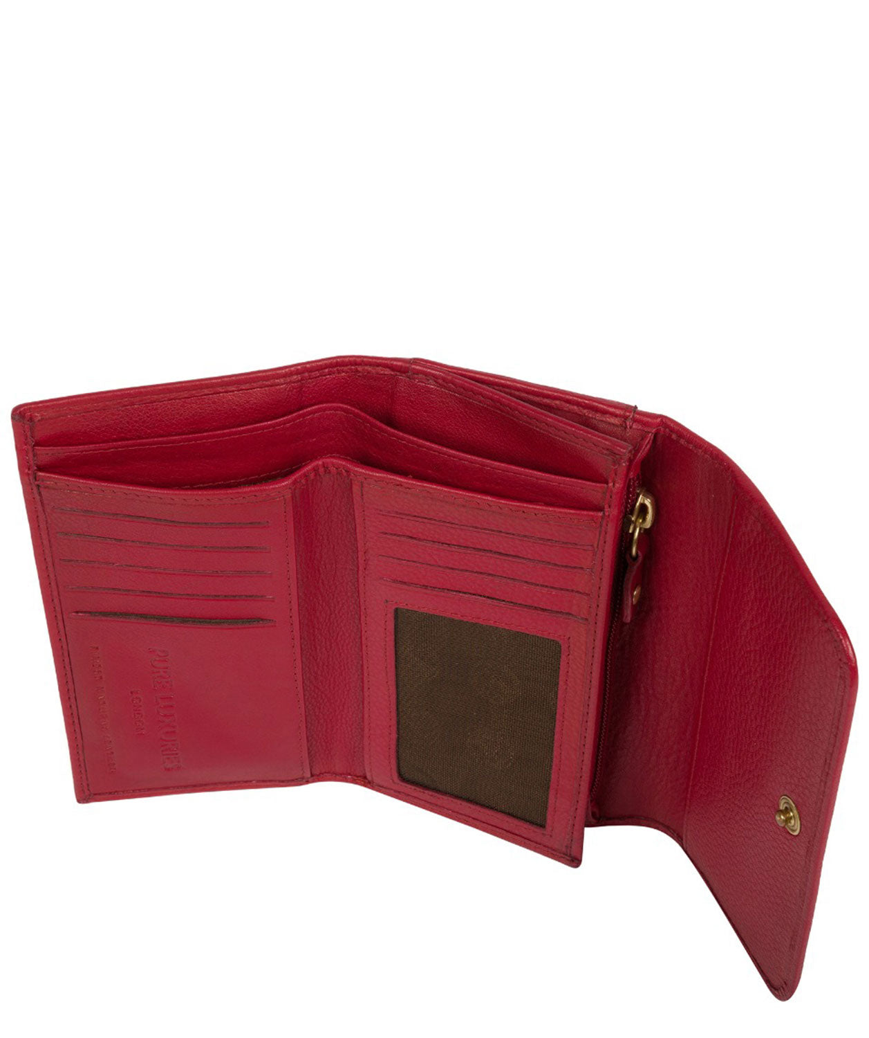 'Freesia' Garnet Leather RFID Purse