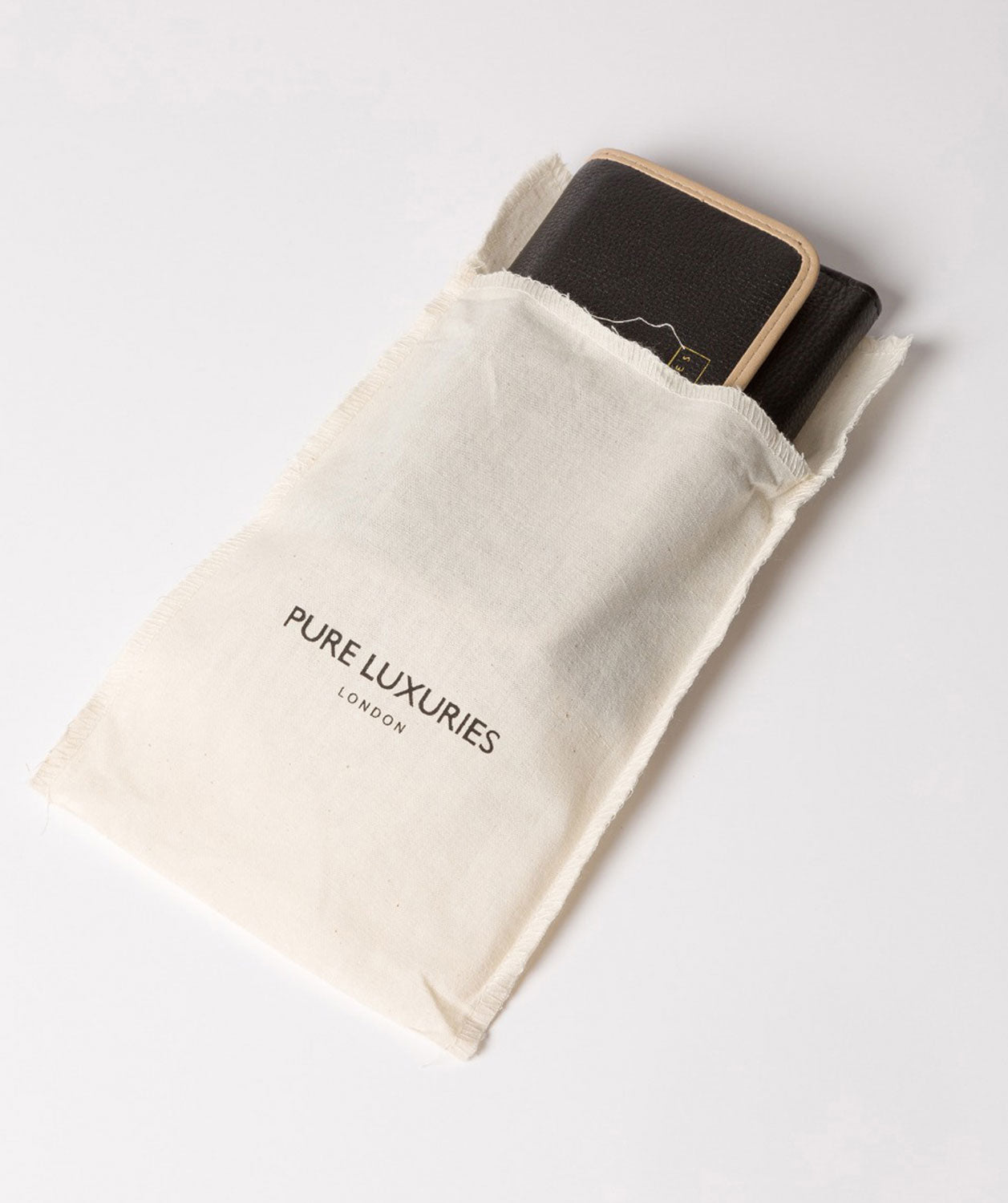 'Freesia' Black & Champagne Leather RFID Purse