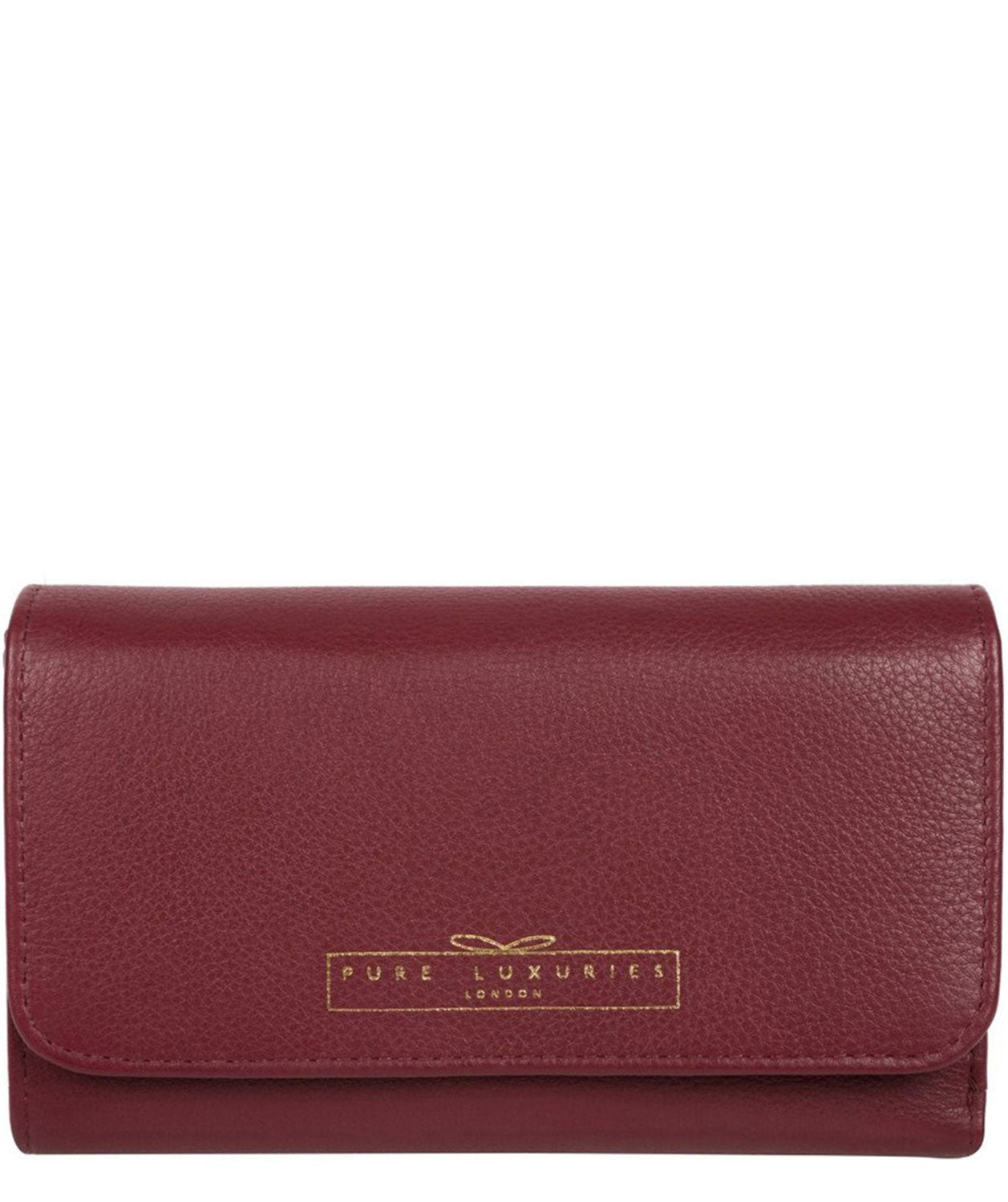'Freesia' Plum Leather RFID Purse
