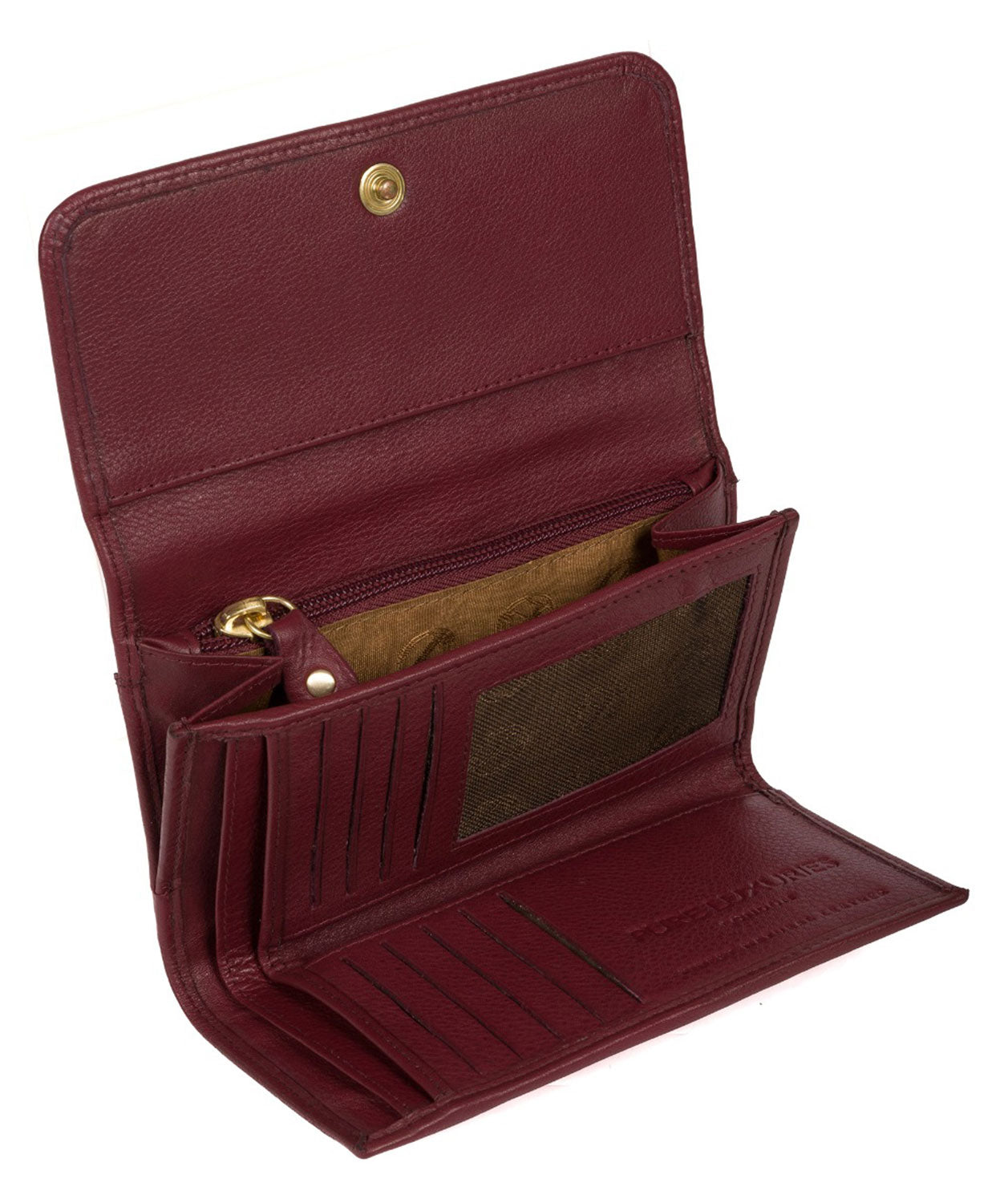 'Freesia' Plum Leather RFID Purse