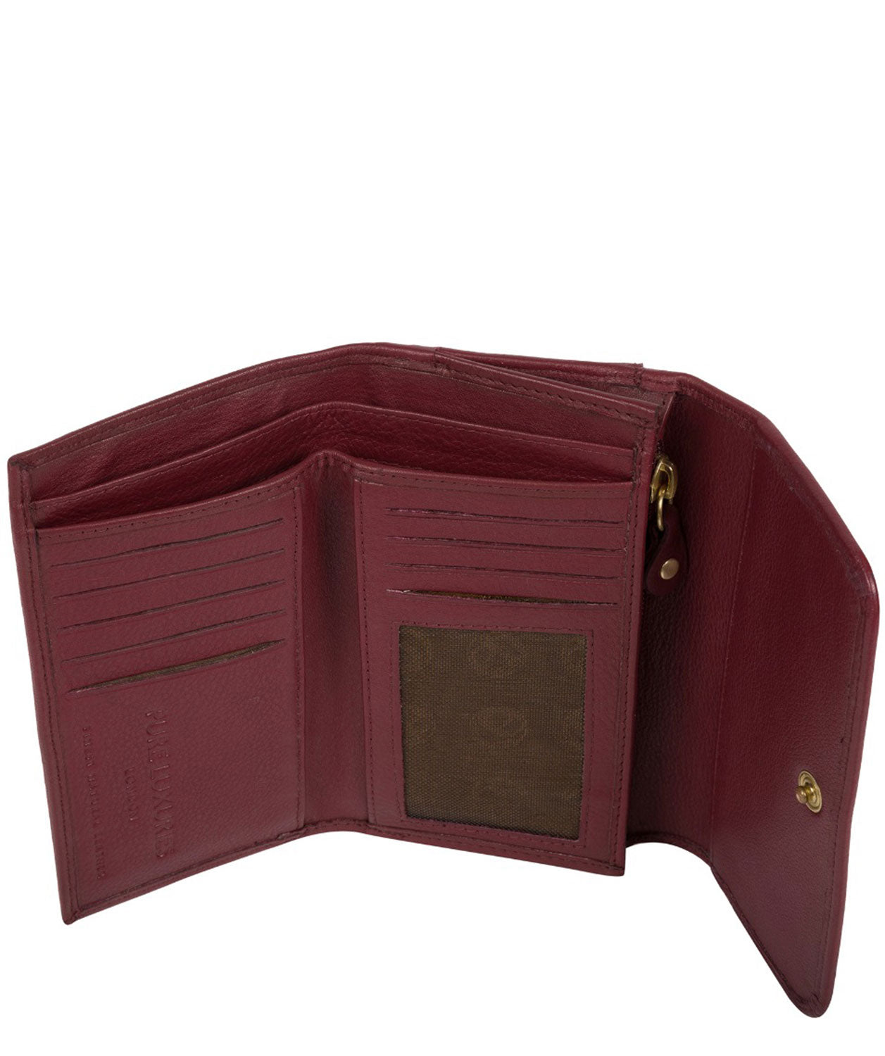 'Freesia' Plum Leather RFID Purse