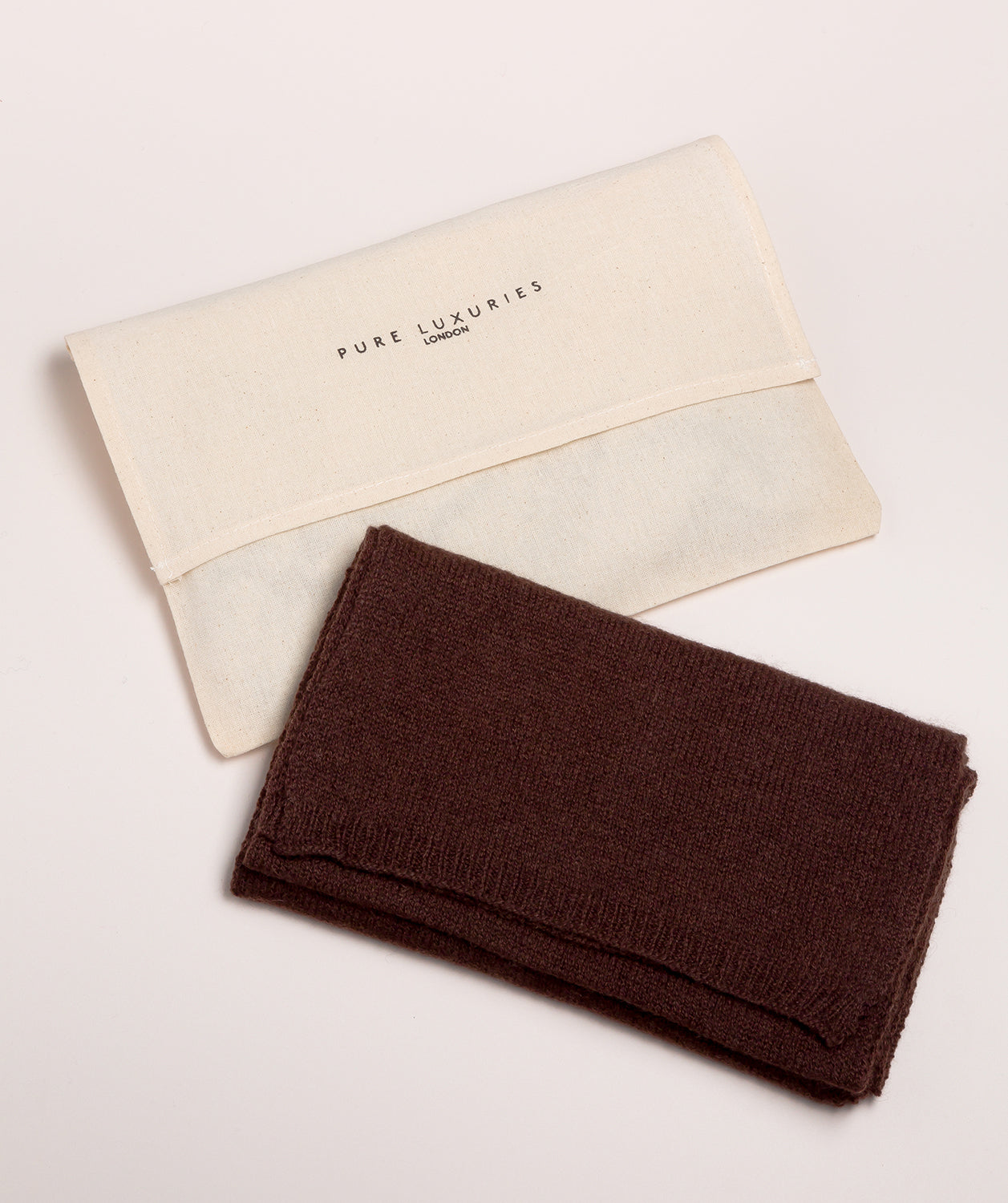 'Oxford' Cappuccino 100% Cashmere Scarf