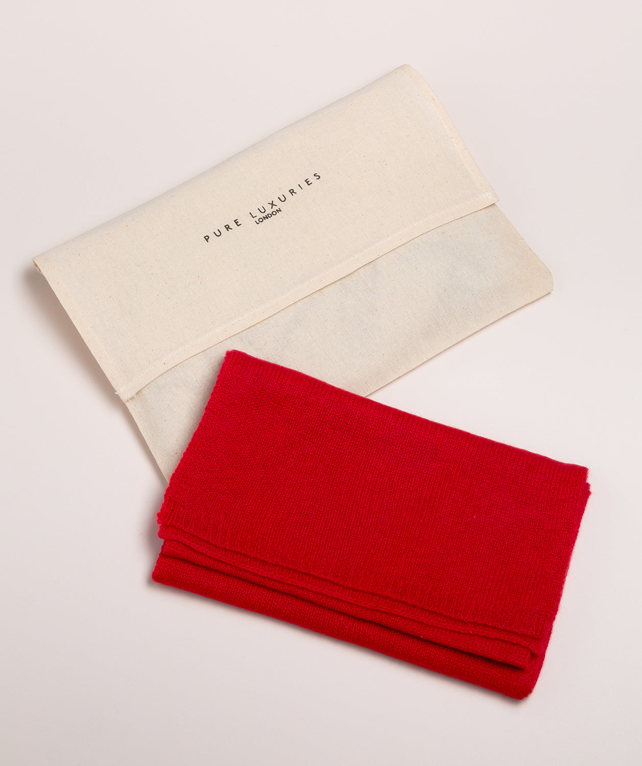 'Cambridge' Chilli Red 100% Cashmere Scarf