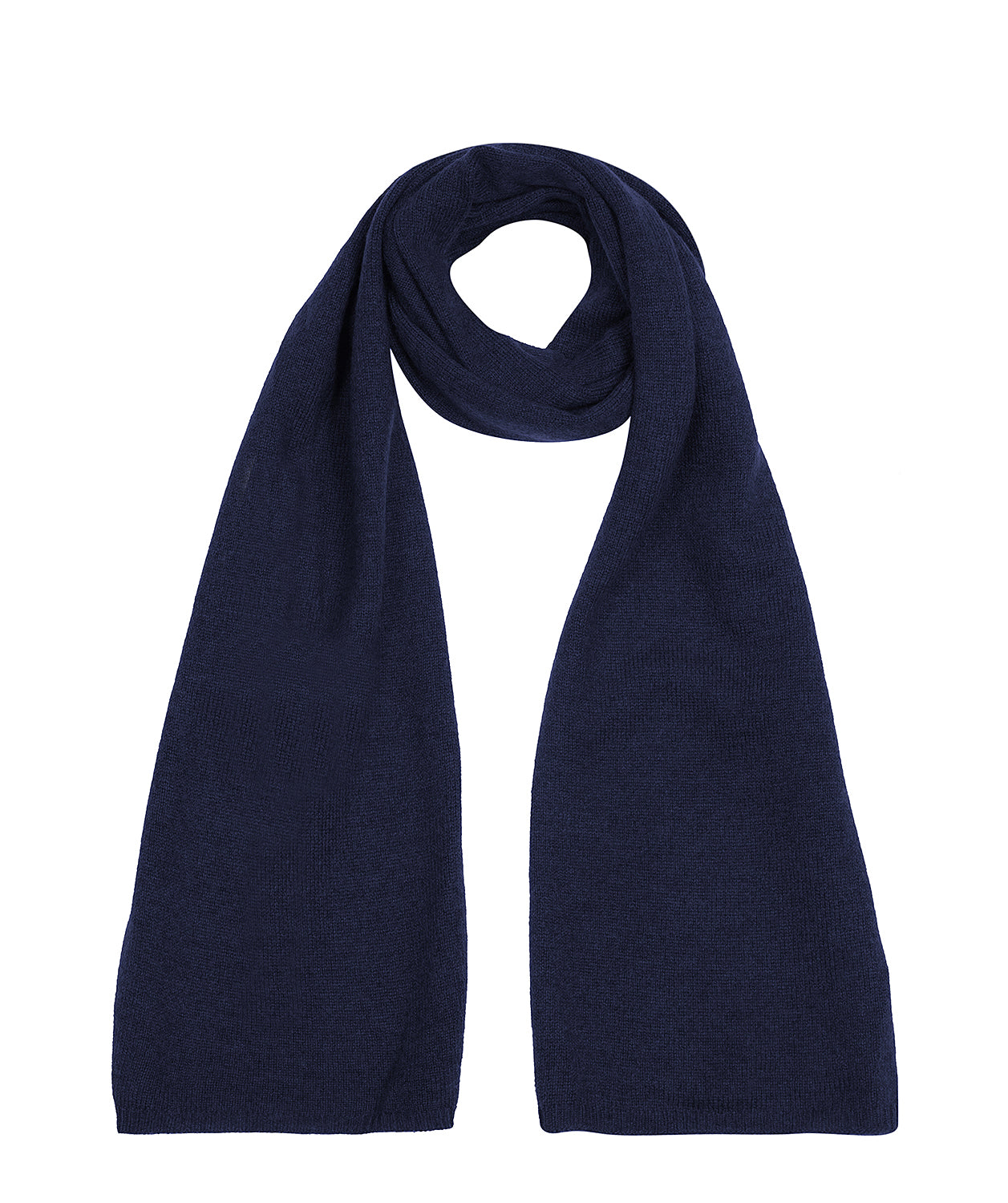 'Cambridge' Dark Navy 100% Cashmere Scarf