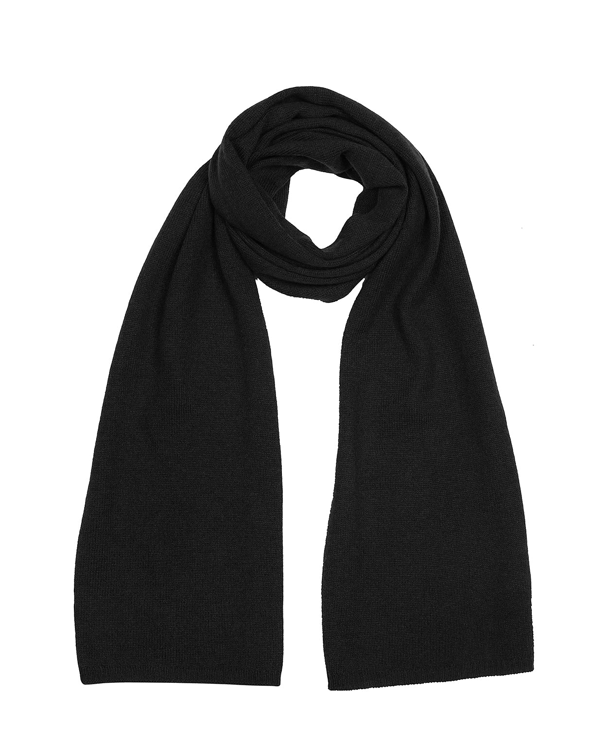 'Oxford' Black 100% Cashmere Scarf