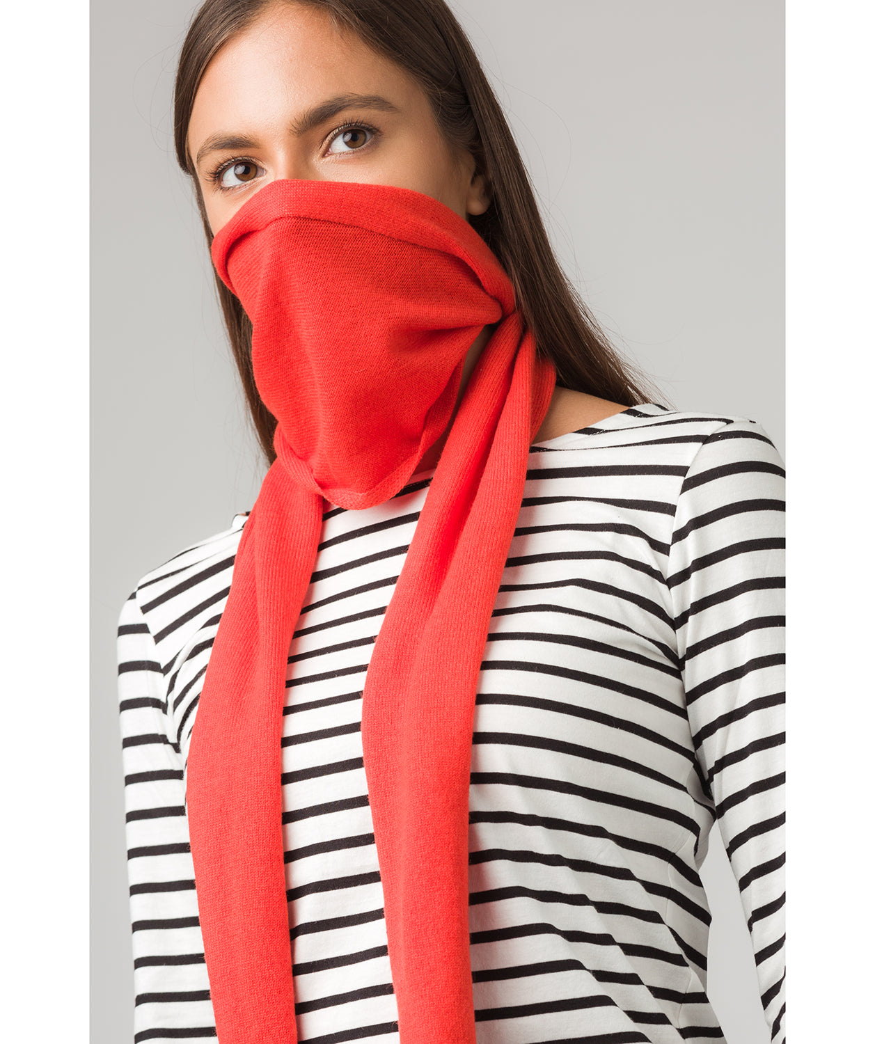 'Oxford' Burnt Orange 100% Cashmere Scarf