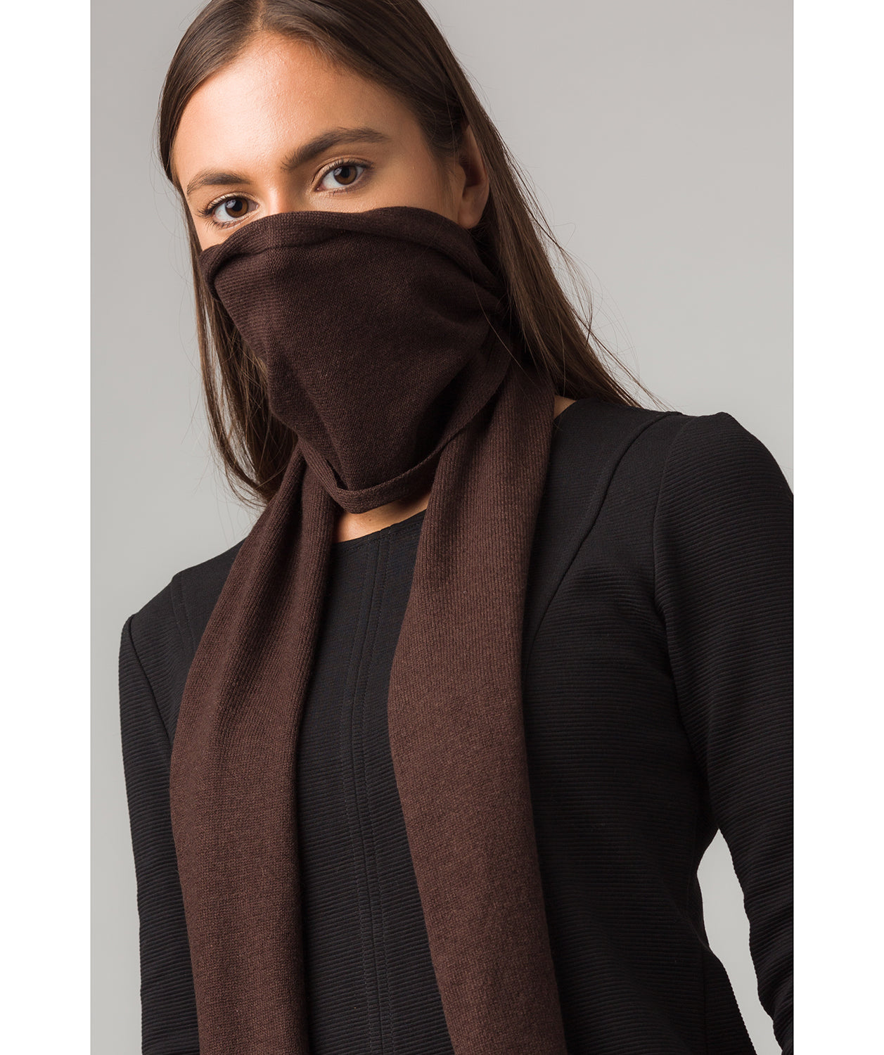 'Oxford' Cappuccino 100% Cashmere Scarf