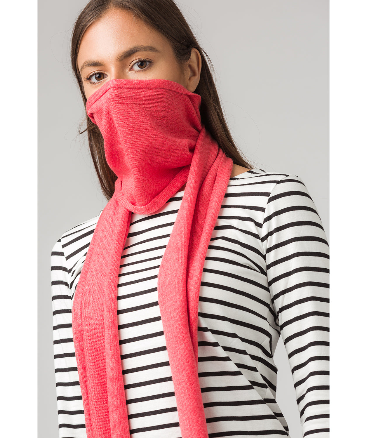 'Oxford' Watermelon 100% Cashmere Scarf