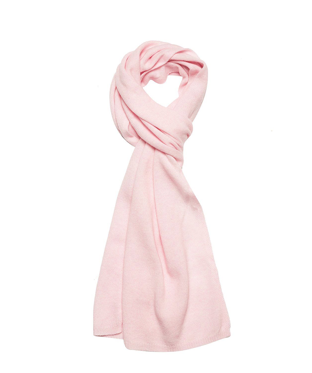 'Edinburgh' Blush Pink Cashmere and Merino Wool Scarf