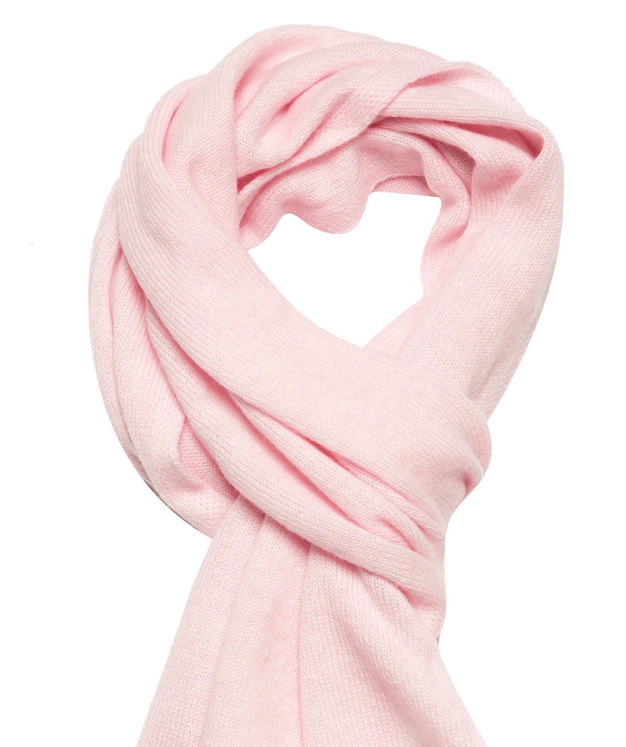 'Edinburgh' Blush Pink Cashmere and Merino Wool Scarf