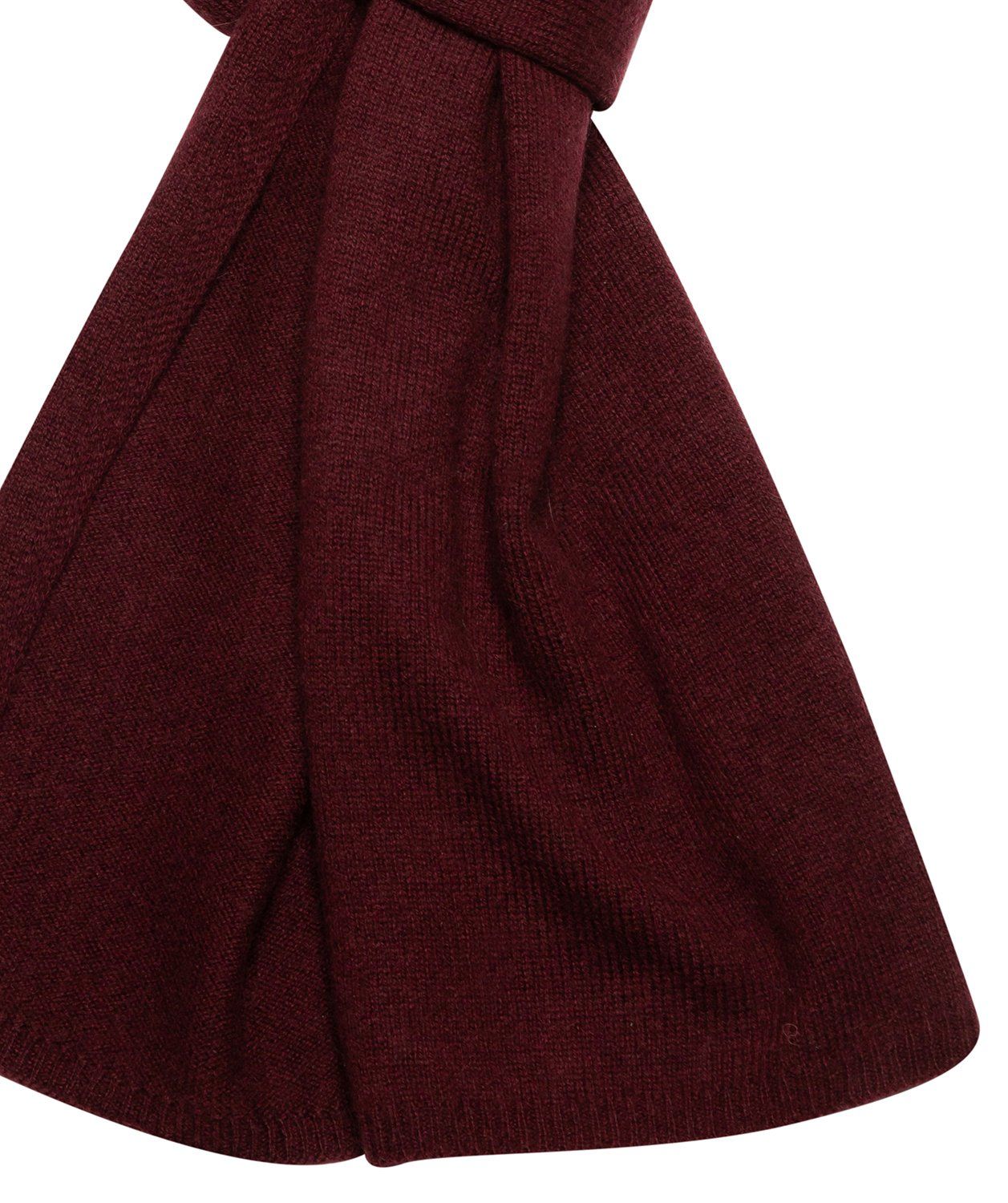 'Edinburgh' Burgundy Cashmere and Merino Wool Scarf