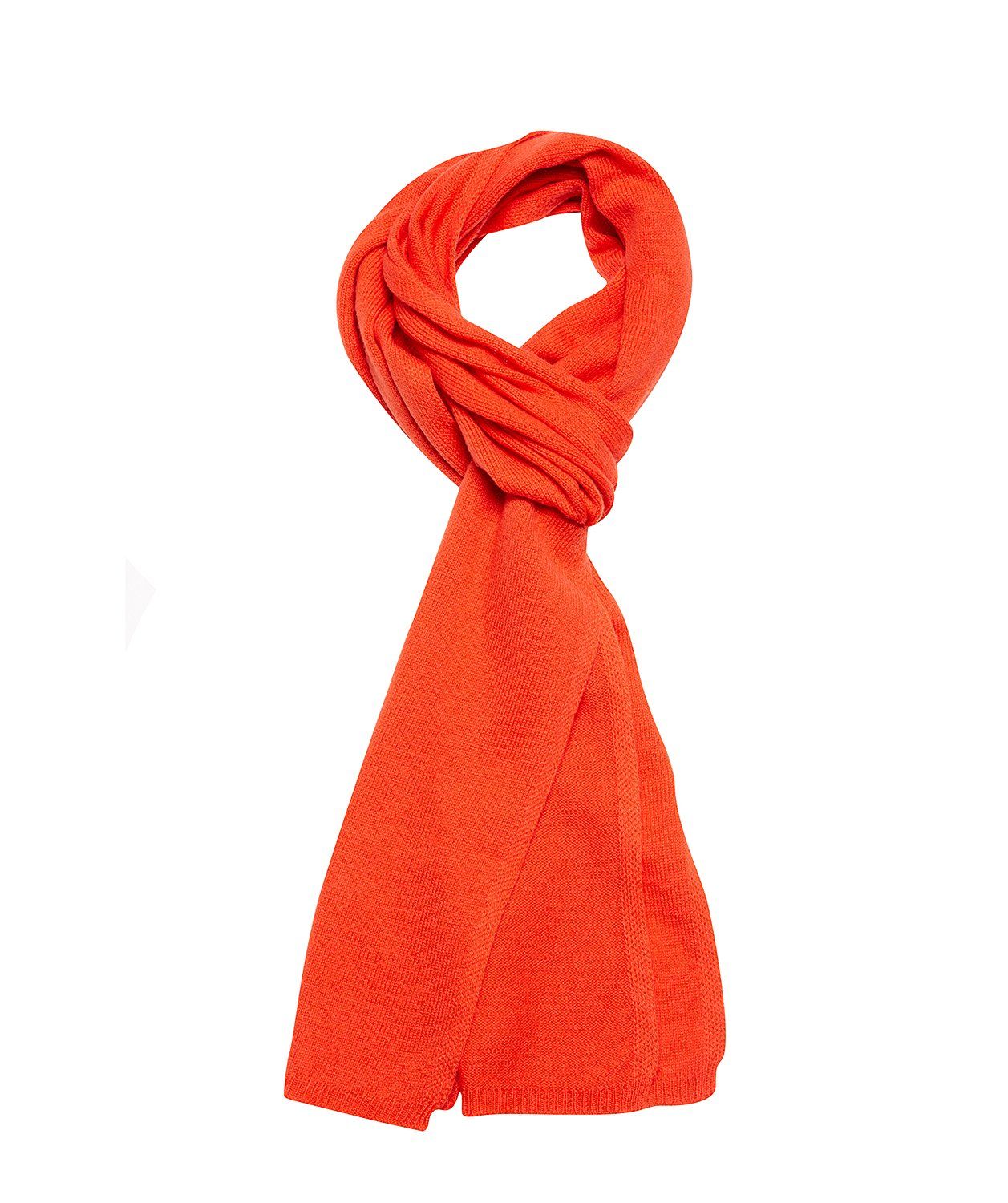 'Edinburgh' Burnt Orange Cashmere and Merino Wool Scarf