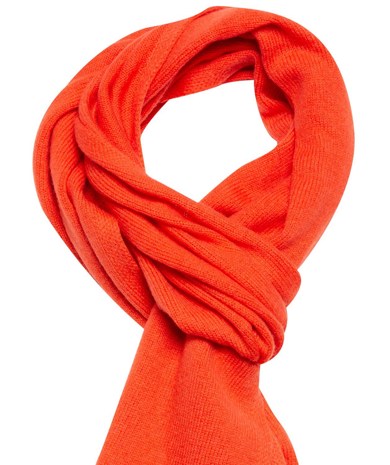 'Edinburgh' Burnt Orange Cashmere and Merino Wool Scarf