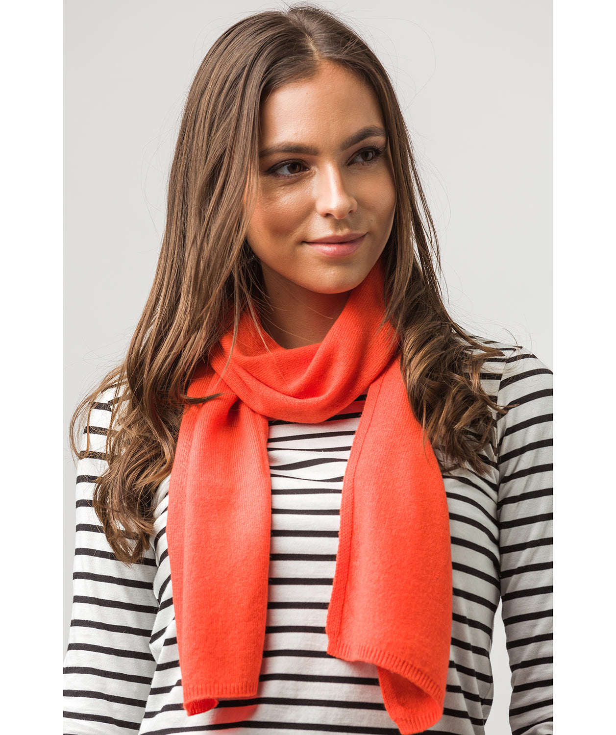 'Edinburgh' Burnt Orange Cashmere and Merino Wool Scarf