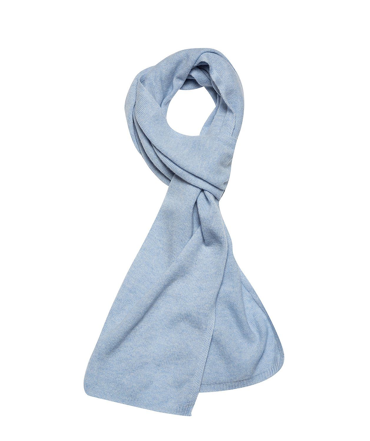 'Edinburgh' Powder Blue Cashmere and Merino Wool Scarf