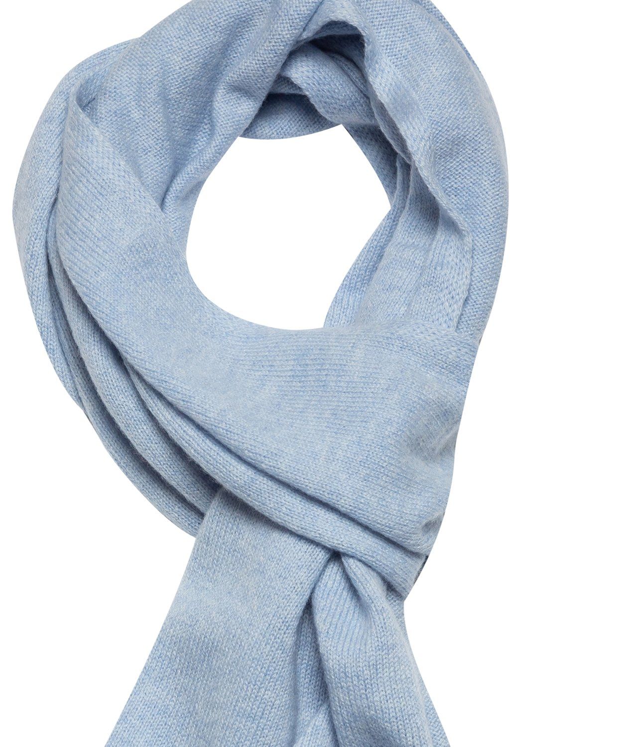 'Edinburgh' Powder Blue Cashmere and Merino Wool Scarf