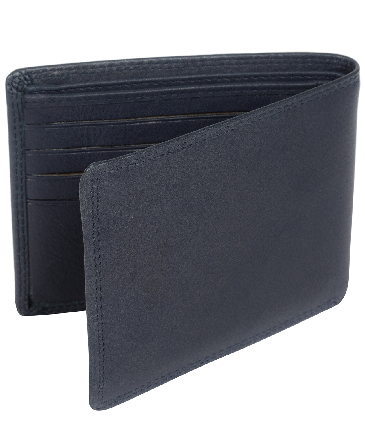 'Aiden' Navy Handcrafted Leather Wallet image 4