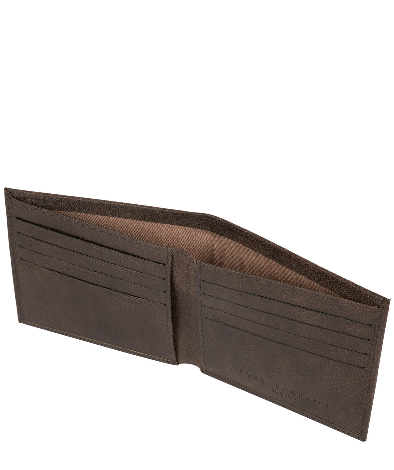 'Barrett' Vintage Black Leather Bi-Fold Wallet image 3