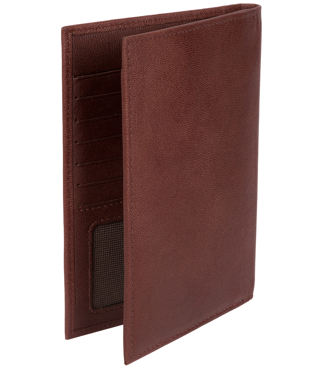 'Explore' Dark Brown Leather Passport Case image 3