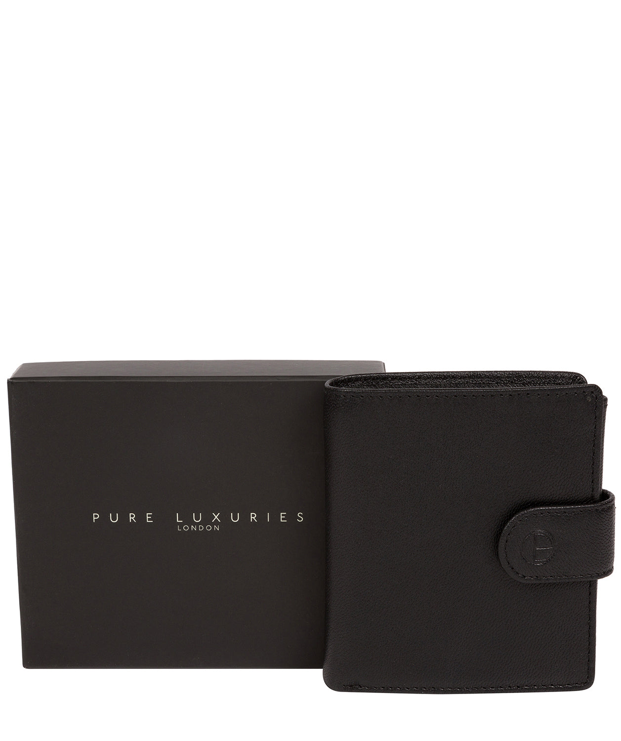 'Jaspar' Black Leather Bi-Fold Wallet