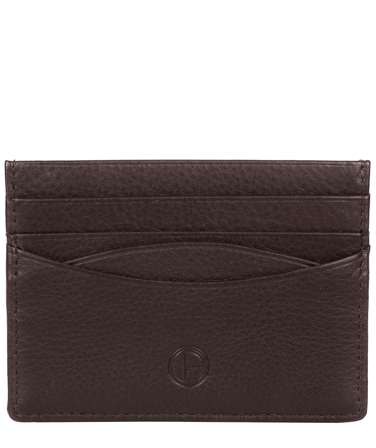 'Tucano' Black Coffee Leather Card Holder image 1