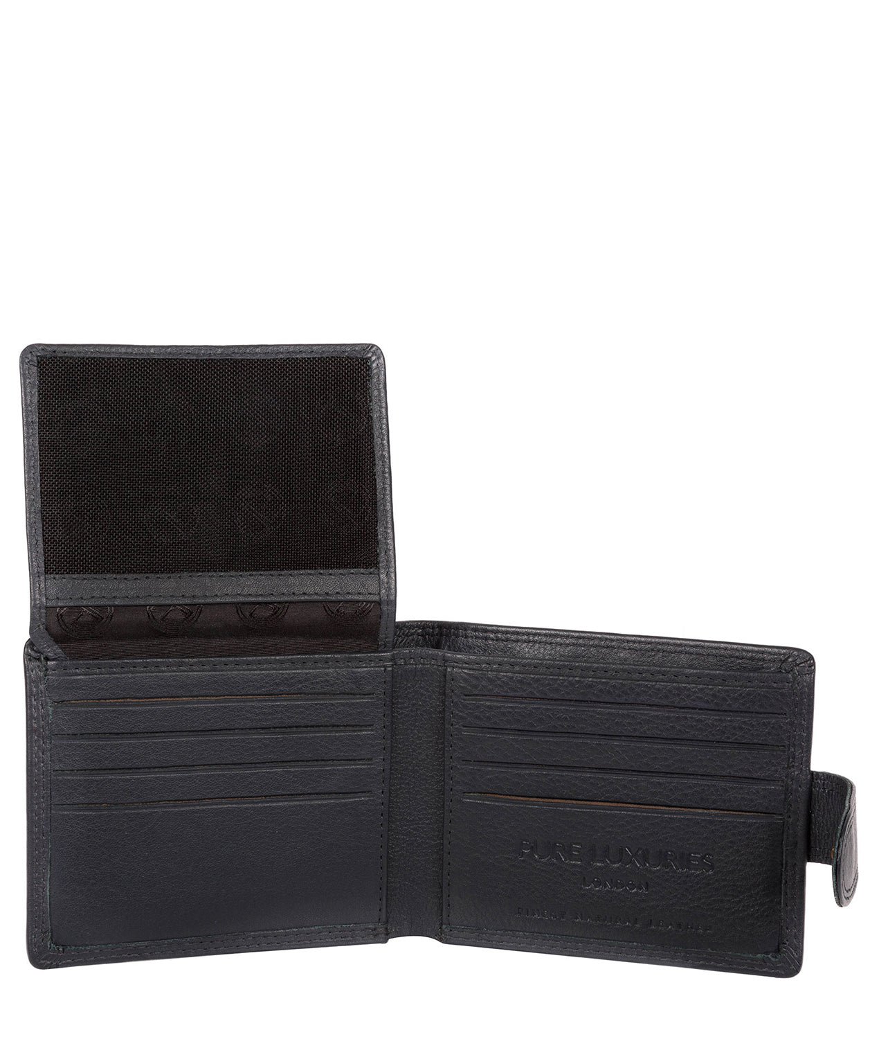 'Typhoon' Navy Leather Bi-Fold Wallet image 3