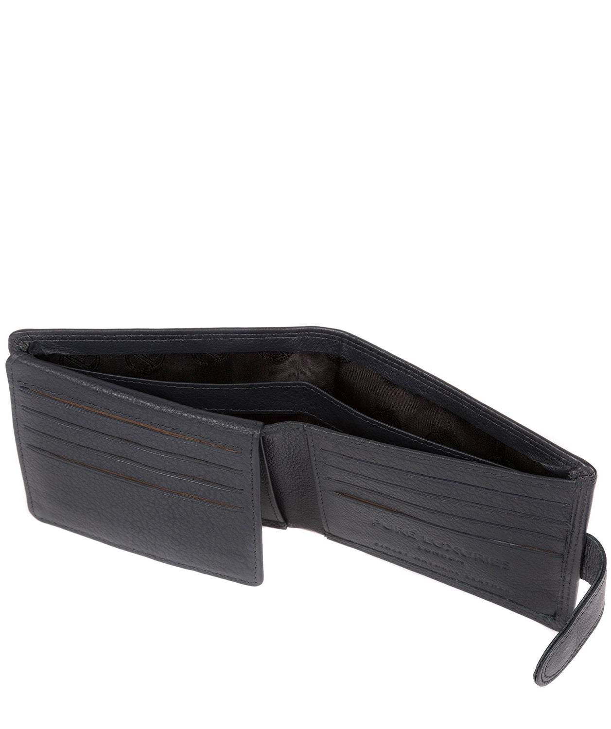 'Typhoon' Navy Leather Bi-Fold Wallet image 4