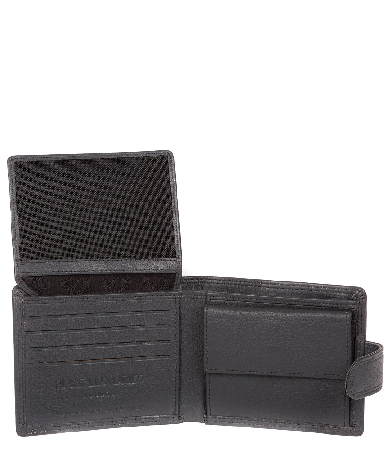 'Spitfire' Gun Metal Leather Bi-Fold Wallet image 3
