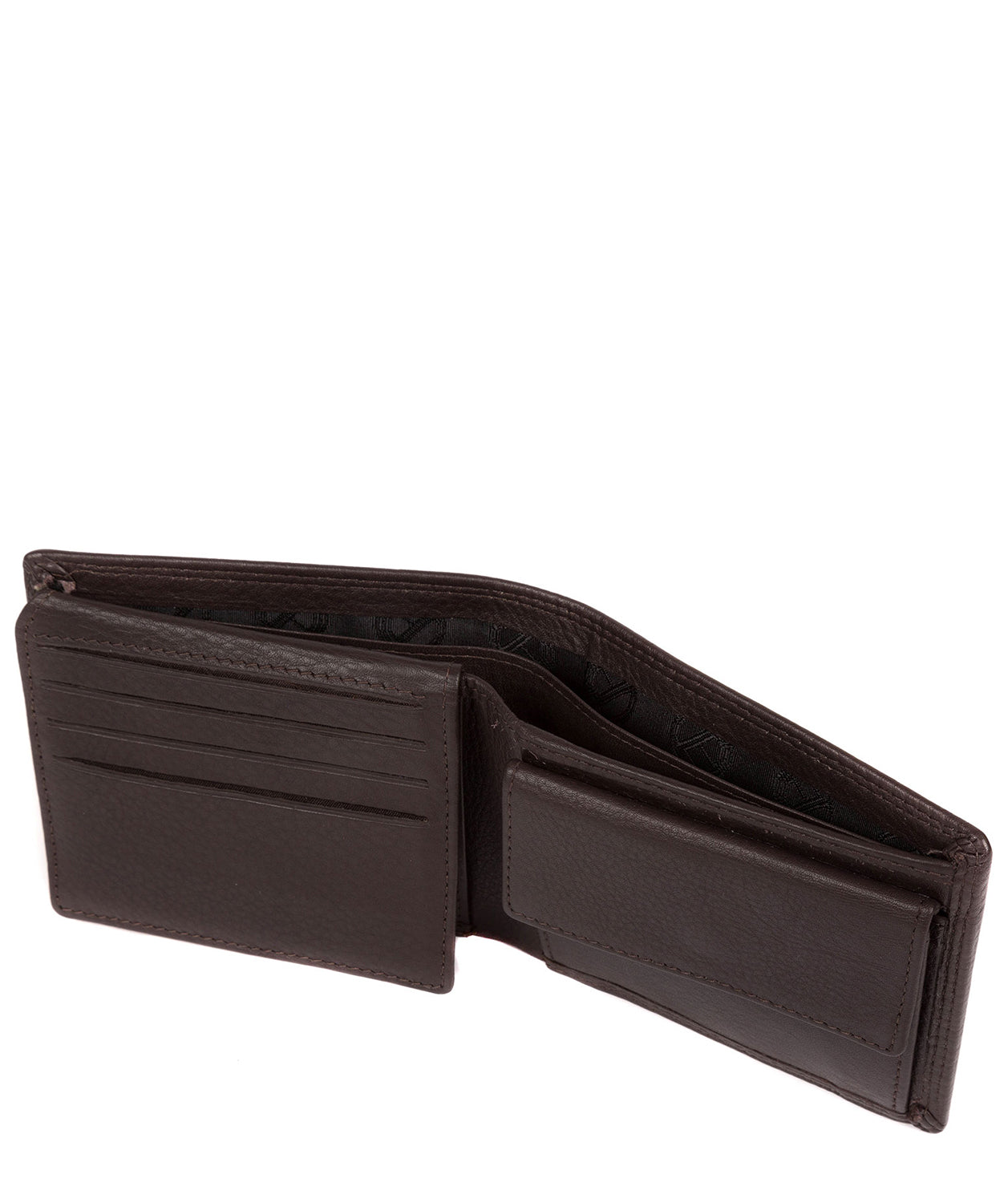 'Hurricane' Black Coffee Leather Bi-Fold Wallet