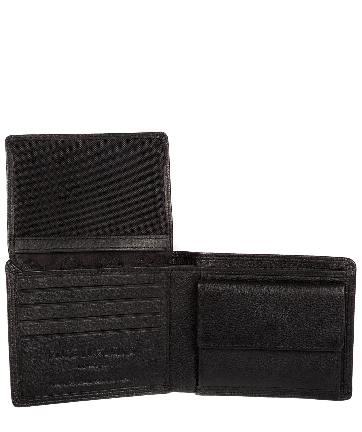 'Hurricane' Black Leather Bi-Fold Wallet