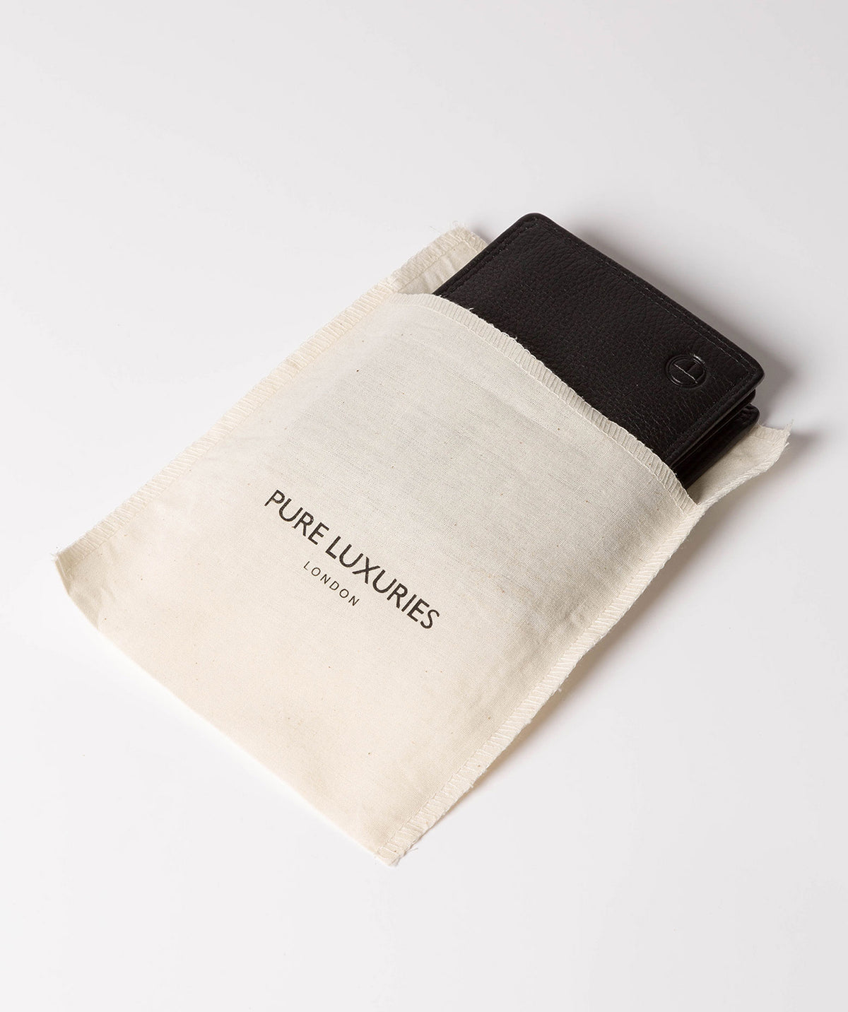 'Hurricane' Black Leather Bi-Fold Wallet