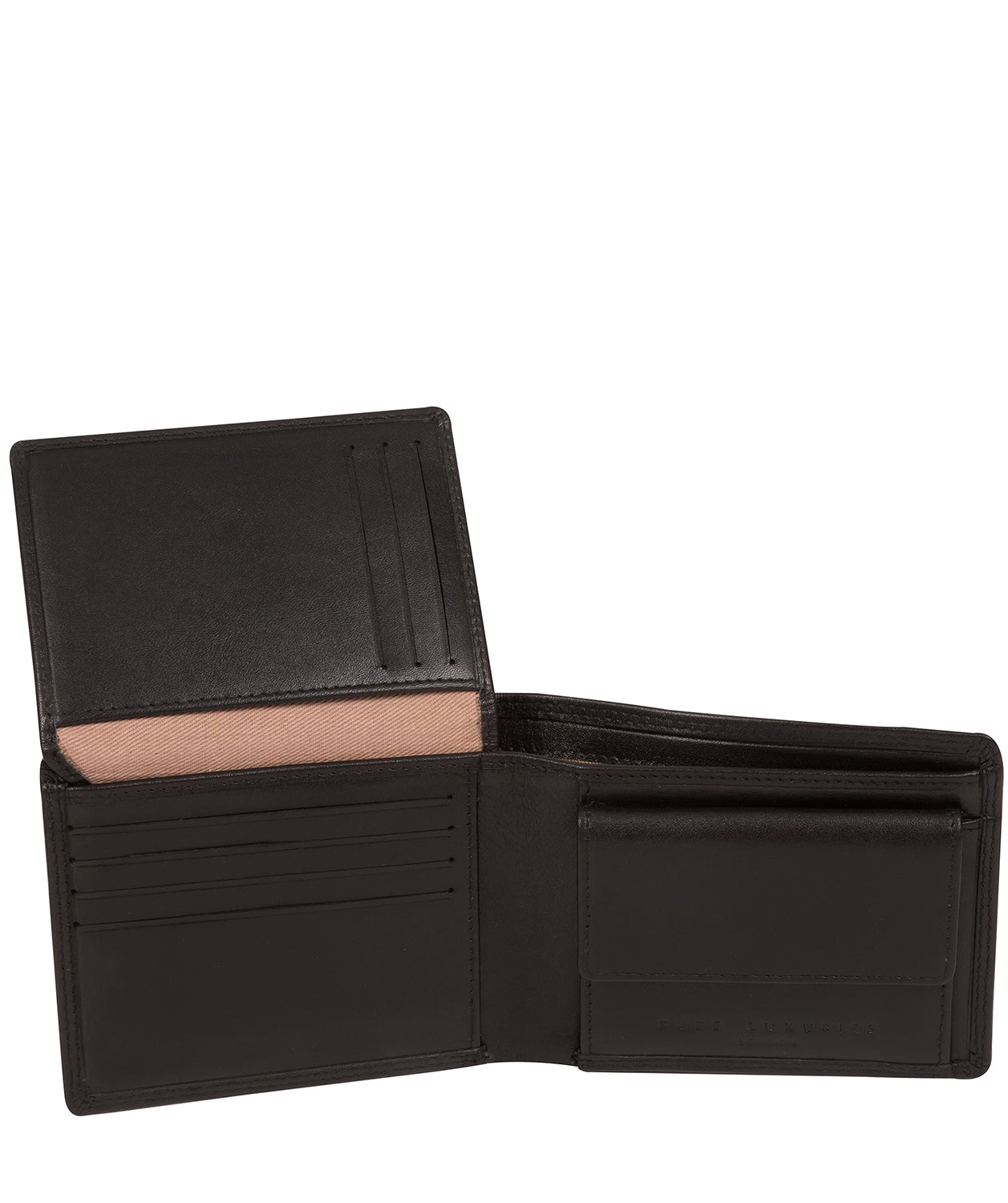 'Barracuda' Black Leather Bi-Fold Wallet