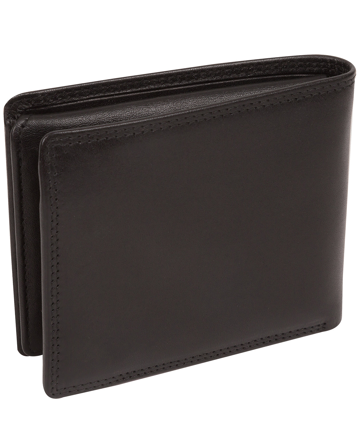 'Barracuda' Black Leather Bi-Fold Wallet