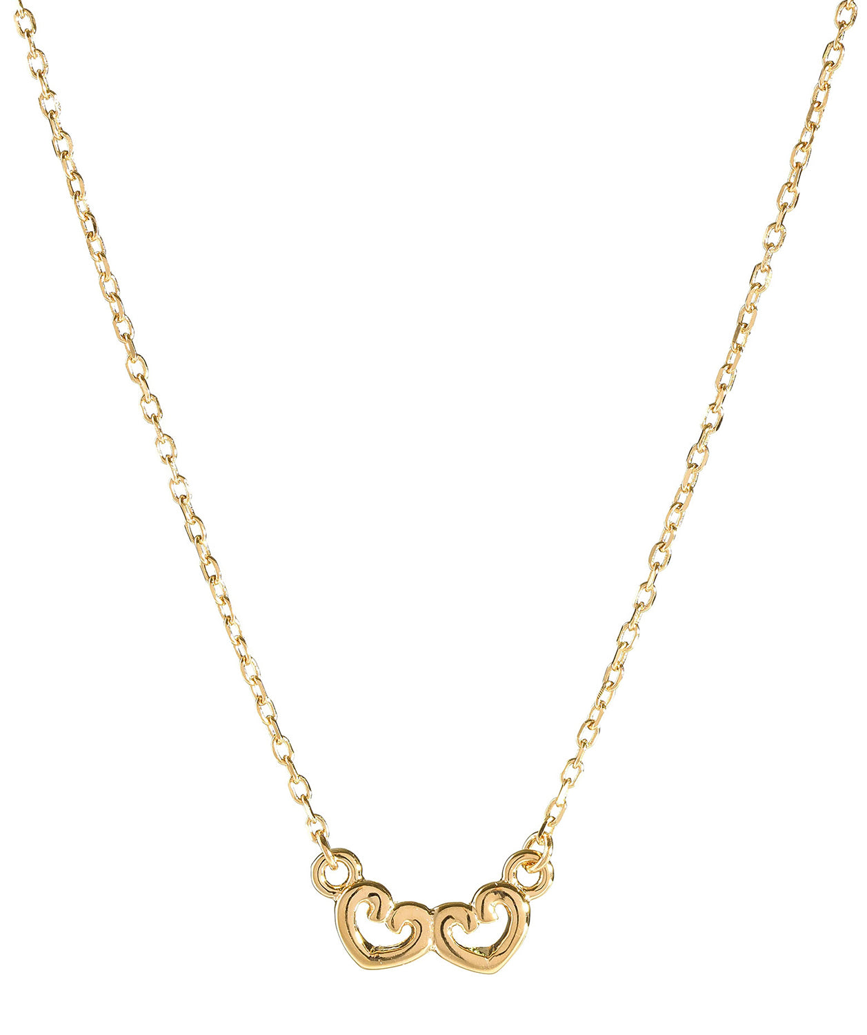 'Edrice' Gold Plated Sterling Silver Linked Hearts Necklace image 1