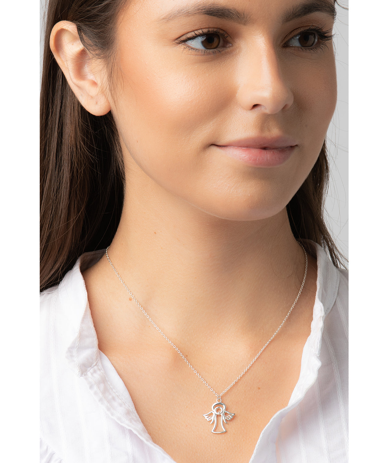 Gift Packaged 'Nelinha' Sterling Silver Angel Necklace