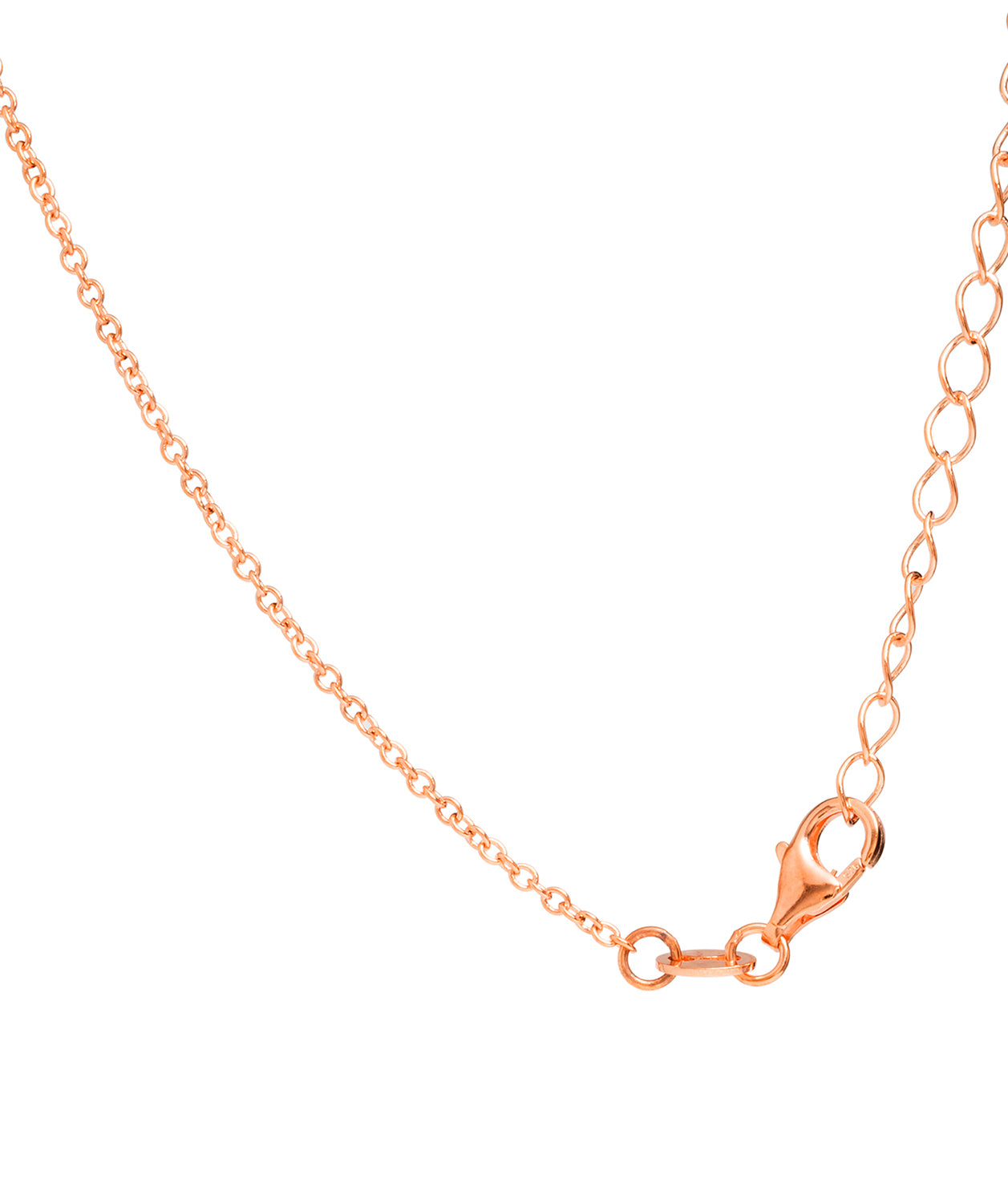 Gift Packaged 'Caryn' 18ct Rose Gold Plated Sterling Silver Cross Necklace