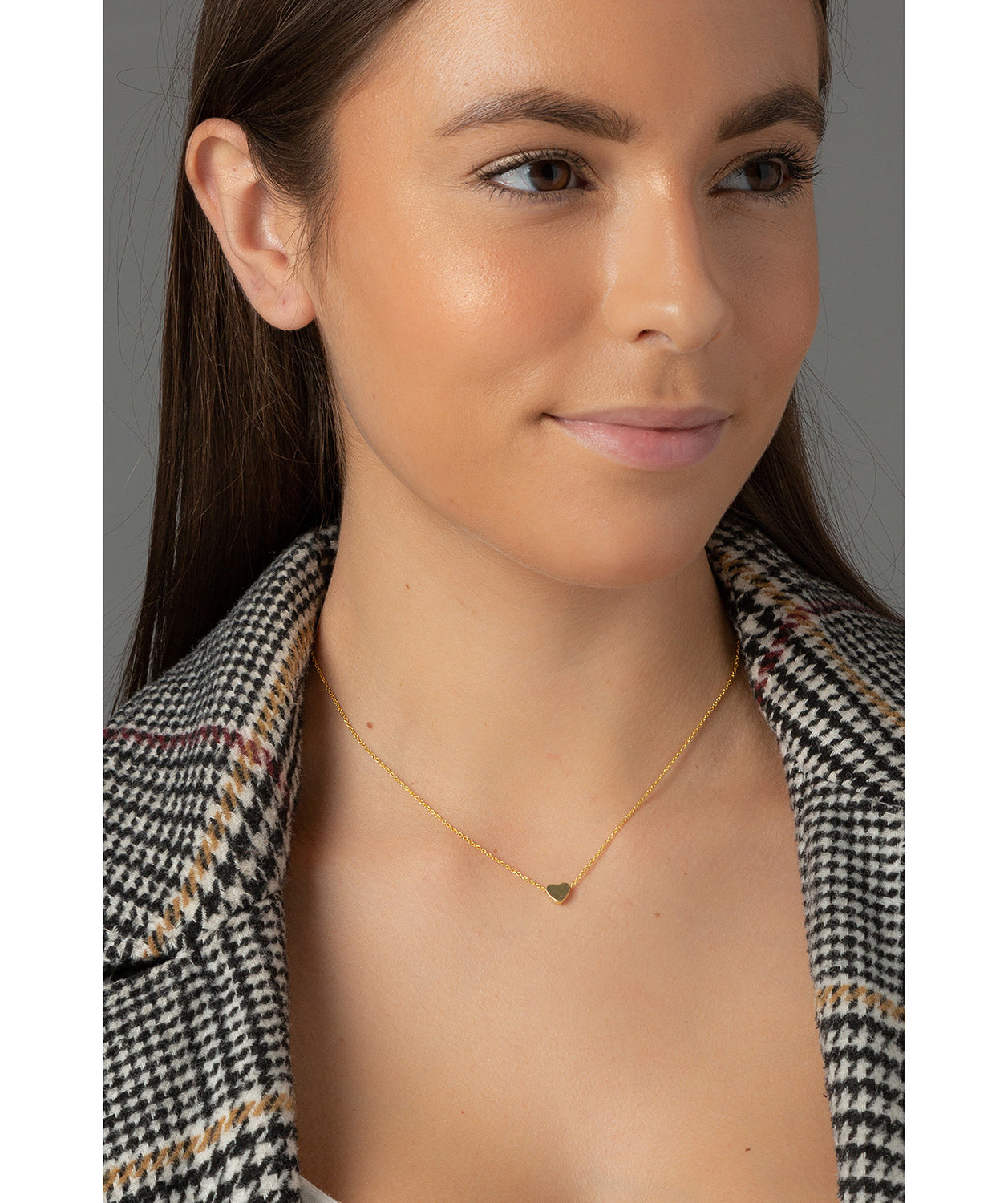 'Massika' Gold Plated Sterling Silver Heart Necklace image 2