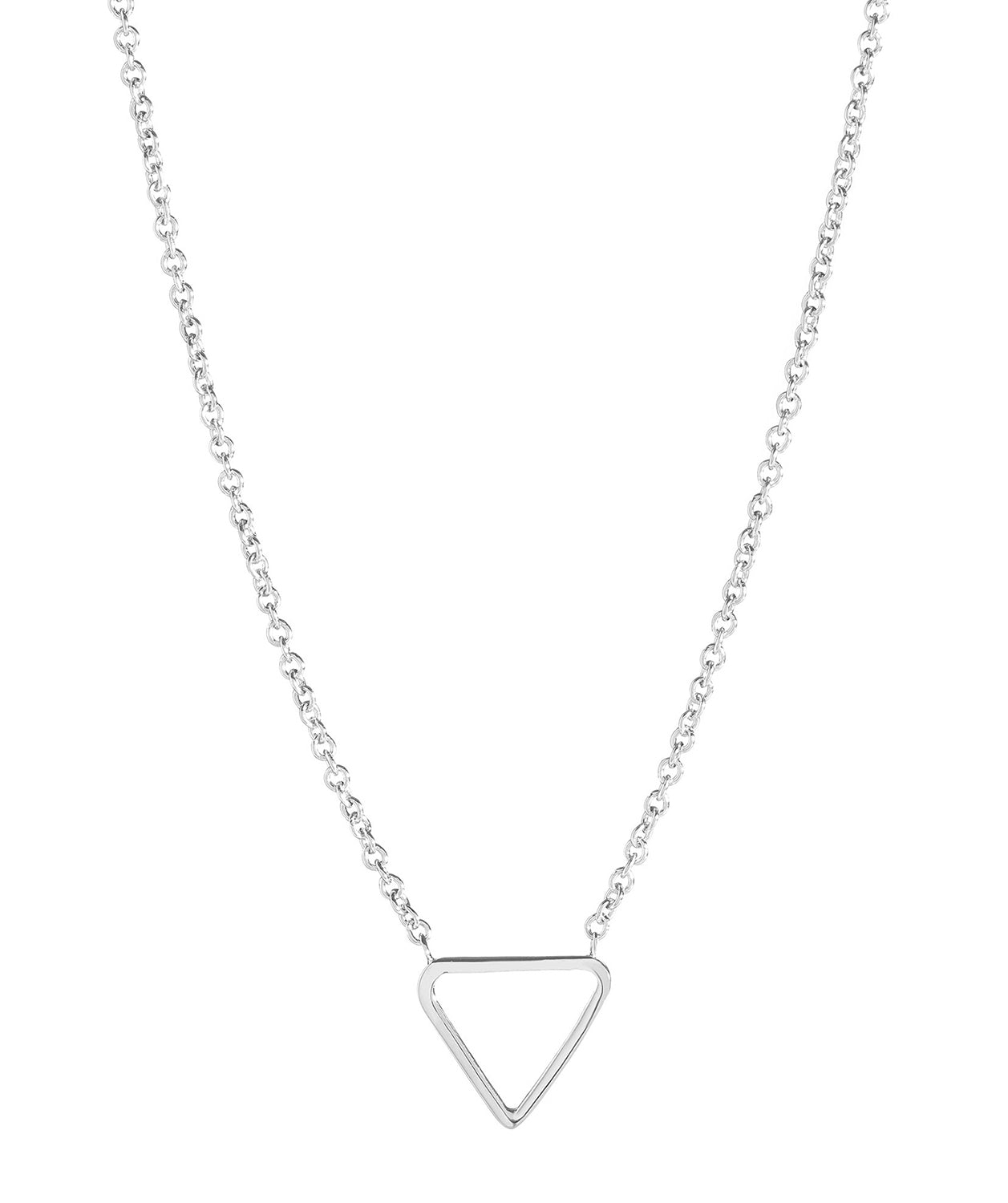 'Chione' Sterling Silver Triangle Necklace image 1