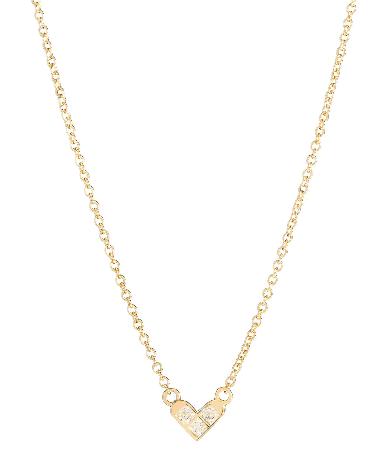 'Polydora' Gold Plated Sterling Silver Heart Necklace image 1