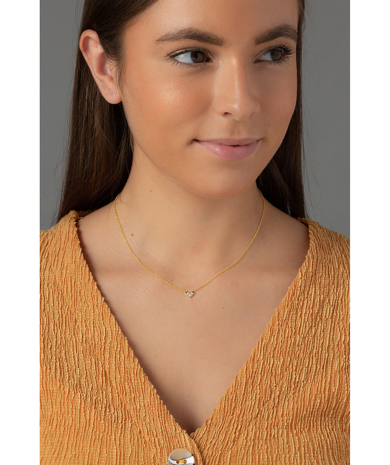 'Polydora' Gold Plated Sterling Silver Heart Necklace image 2