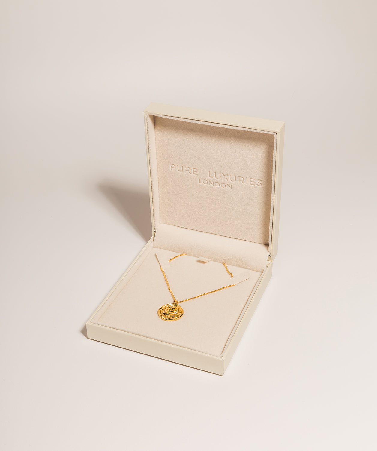 Gift Packaged 'Jade' 18ct Yellow Gold Plated 925 Silver & Cubic Zirconia Rose Pendant Necklace