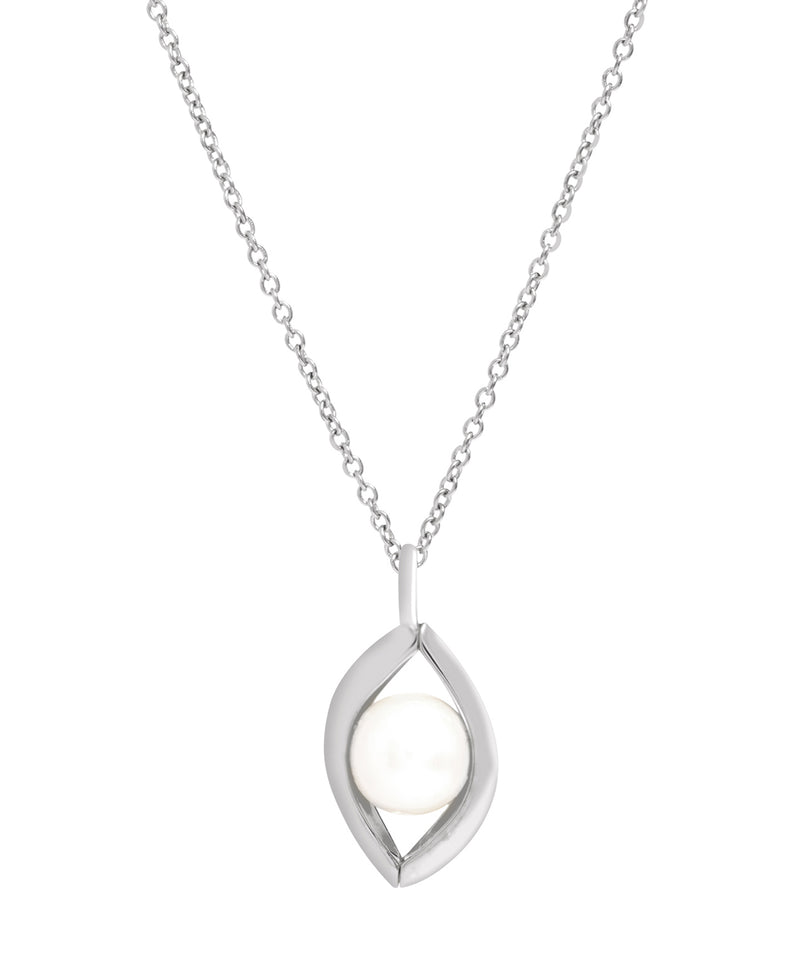 Gift Packaged 'Jensen' Sterling Silver Teardrop Freshwater Pearl Necklace