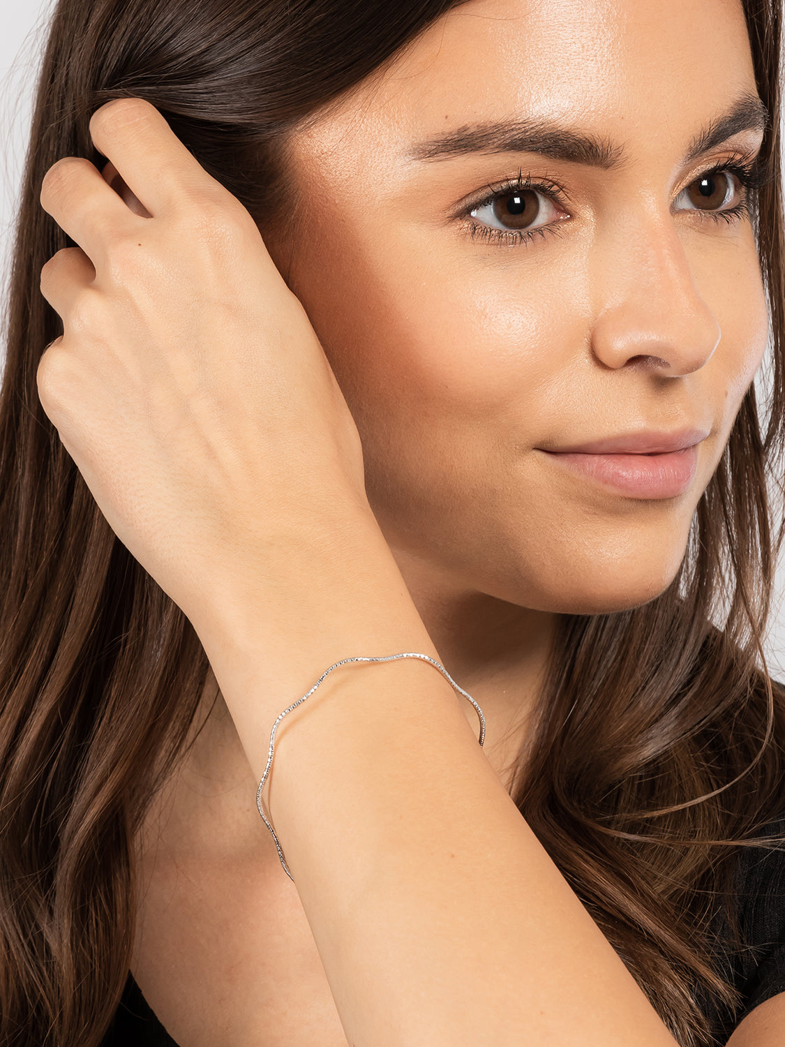 Gift Packaged 'Eva' 925 Silver Wave Bracelet